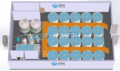 ZH-RAS20 大型室内工厂化循环水养殖系统 —— 智能高效的高密度水产养殖解决方案