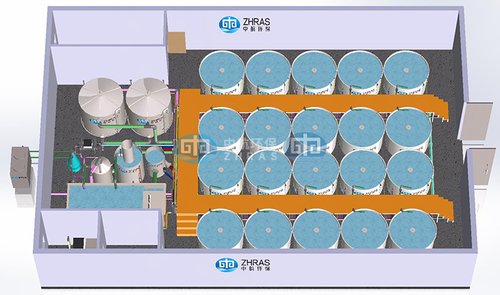 ZH-RAS20 大型室内工厂化循环水养殖系统 —— 智能高效的高密度水产养殖解决方案